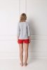 Piżama Cookie Short Grey-Red